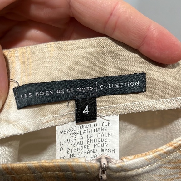 LES Ailes De Las Mode Collection.Crop pant Canada. Size 4. Cotton light stretch - Picture 3 of 5